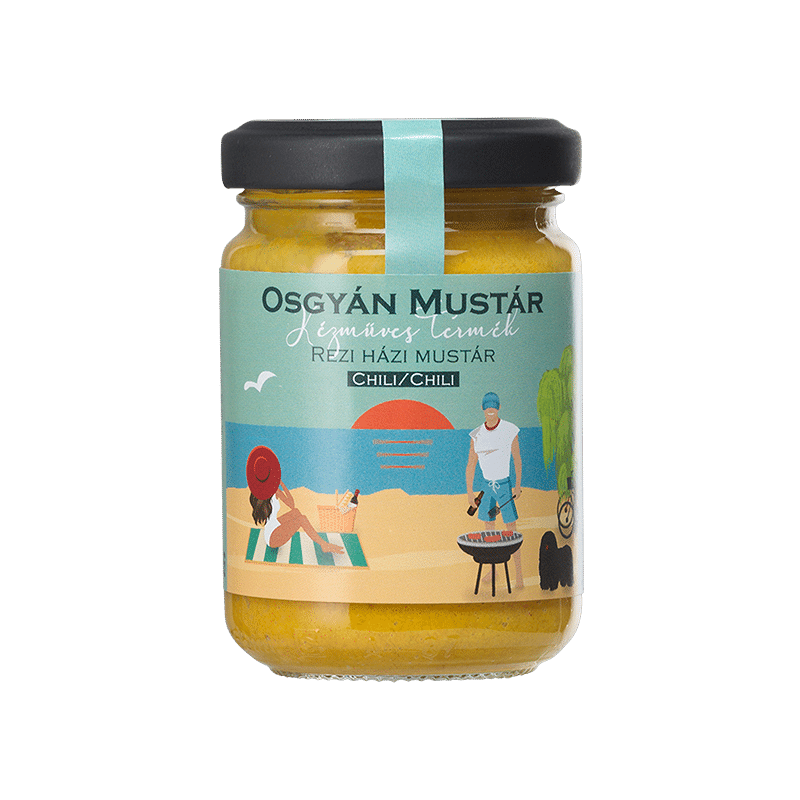 Osgyán mustár - Rezi chilis mustár - 137 g